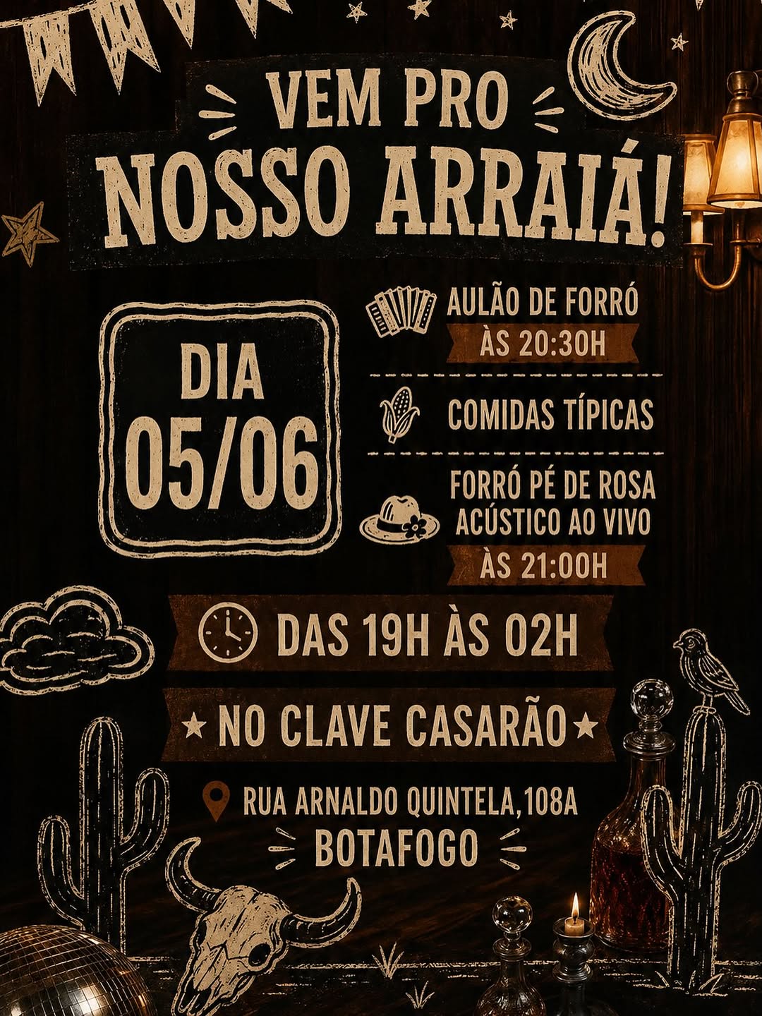 Flyer: Arraiá no Clave Casarão