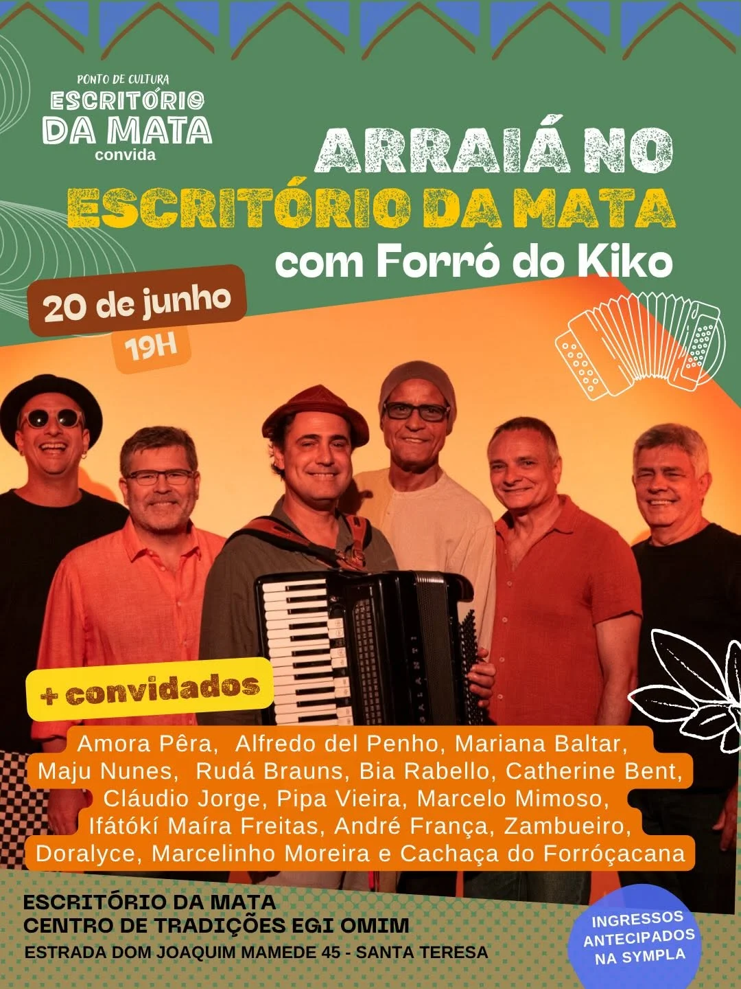 Flyer: Arraiá no Escritório da Mata com Forró do Kiko