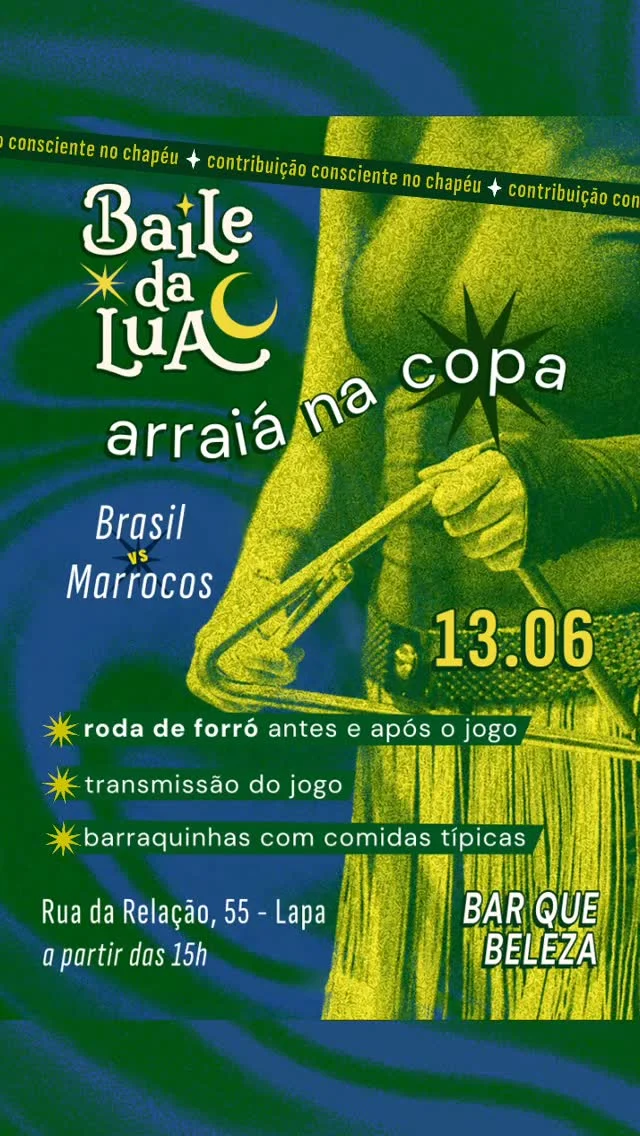 Flyer: Baile da Lua - Arraiá na Copa
