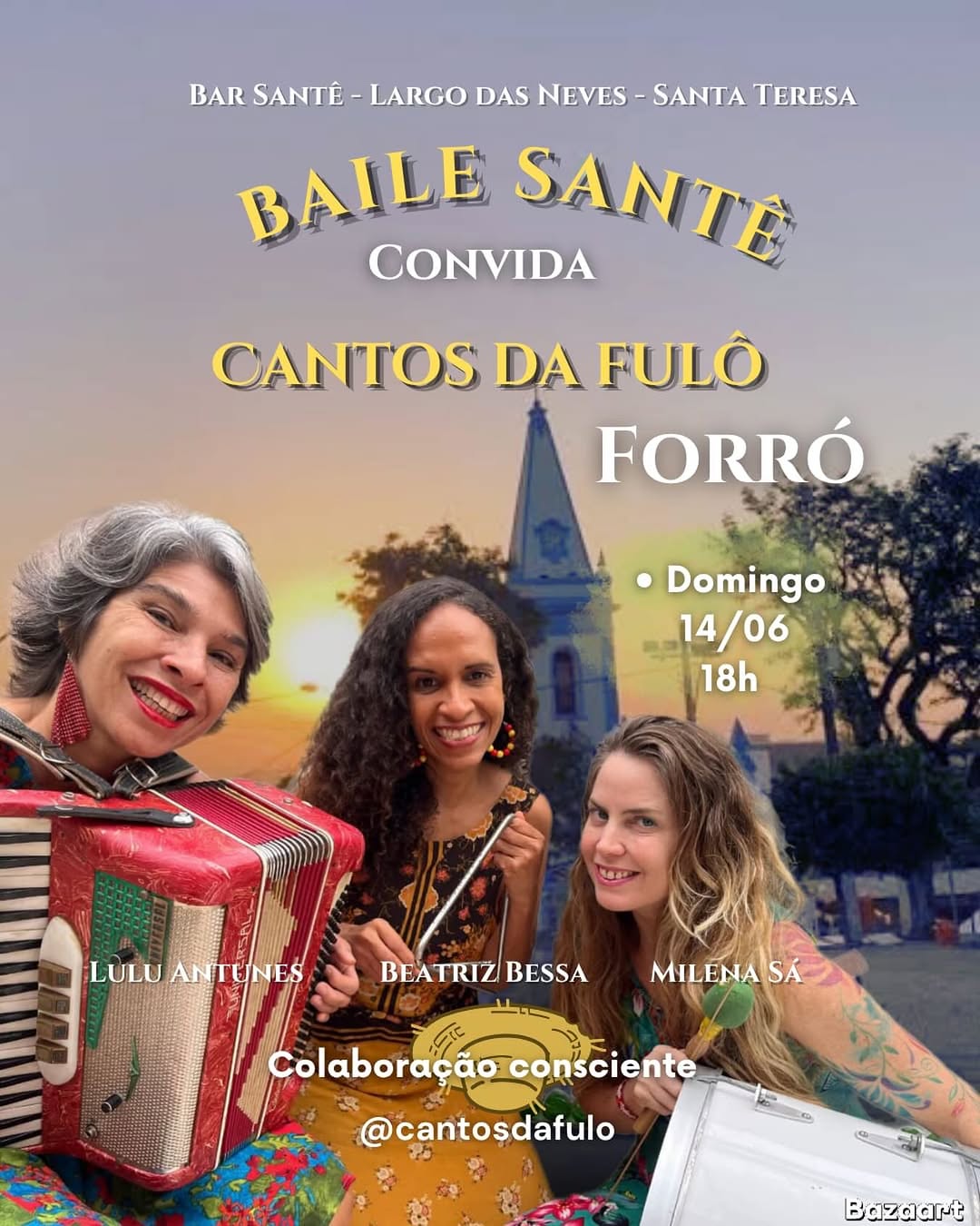 Flyer: Baile Santê convida Cantos da Fulô