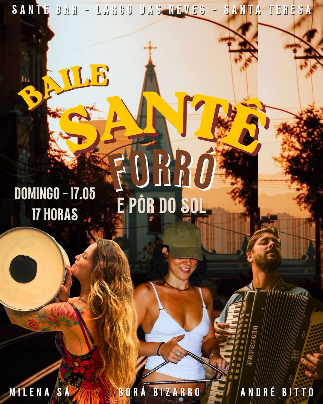 Flyer: Baile Santê Forró e Pôr do Sol
