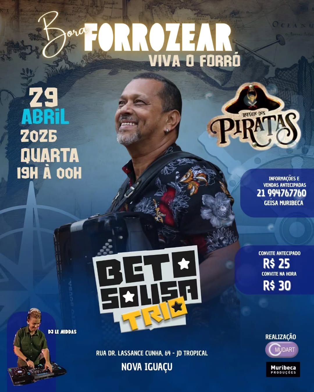 Flyer: Bora Forrozear com Beto Sousa Trio