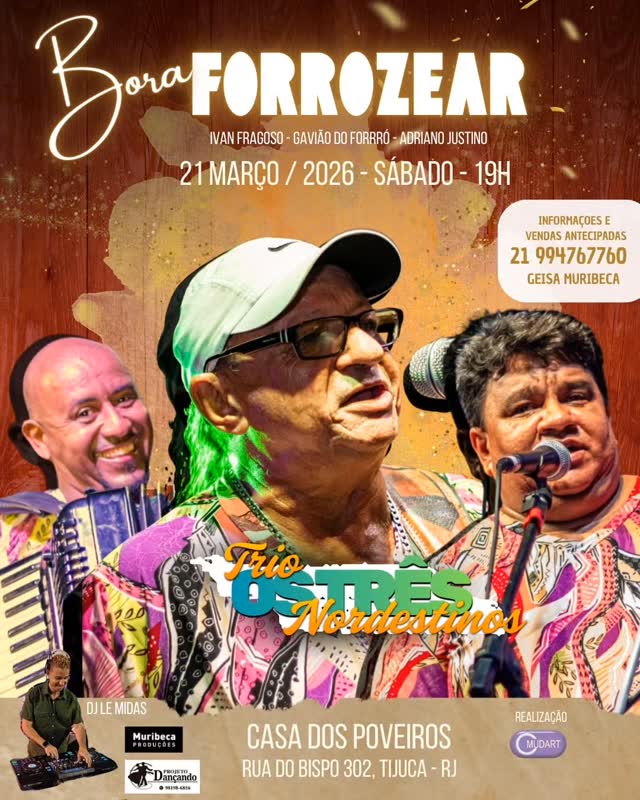Flyer: Bora Forrozear - Trio Os Três Nordestinos