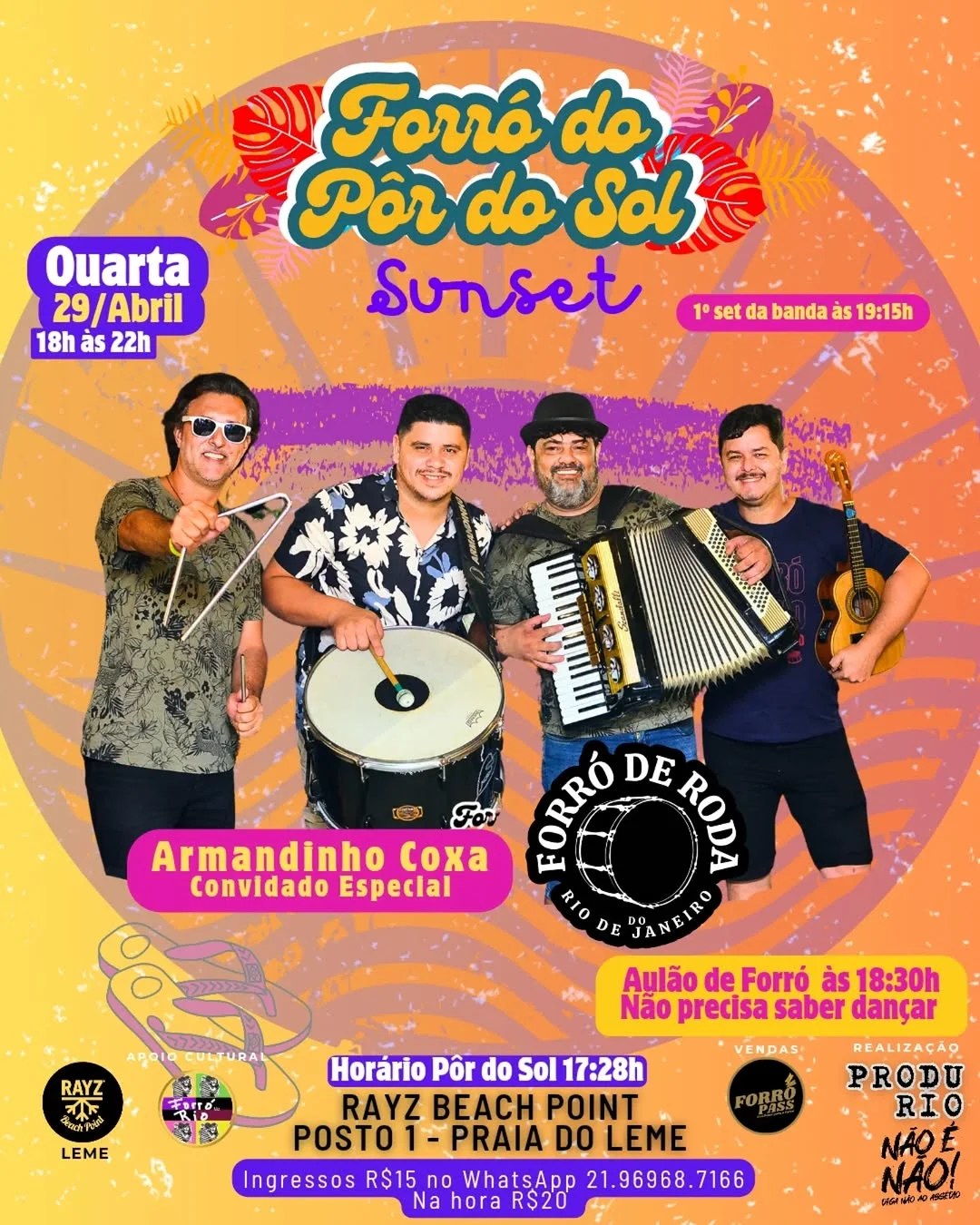 Flyer: Forró do Pôr do Sol