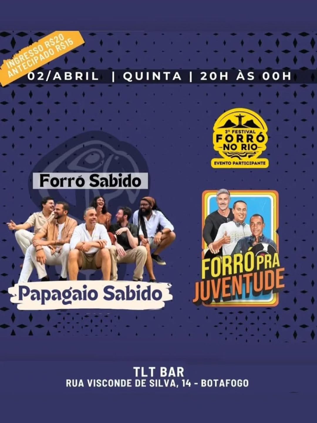 Flyer: Forró Pra Juventude e Forró Sabido no TLT Bar