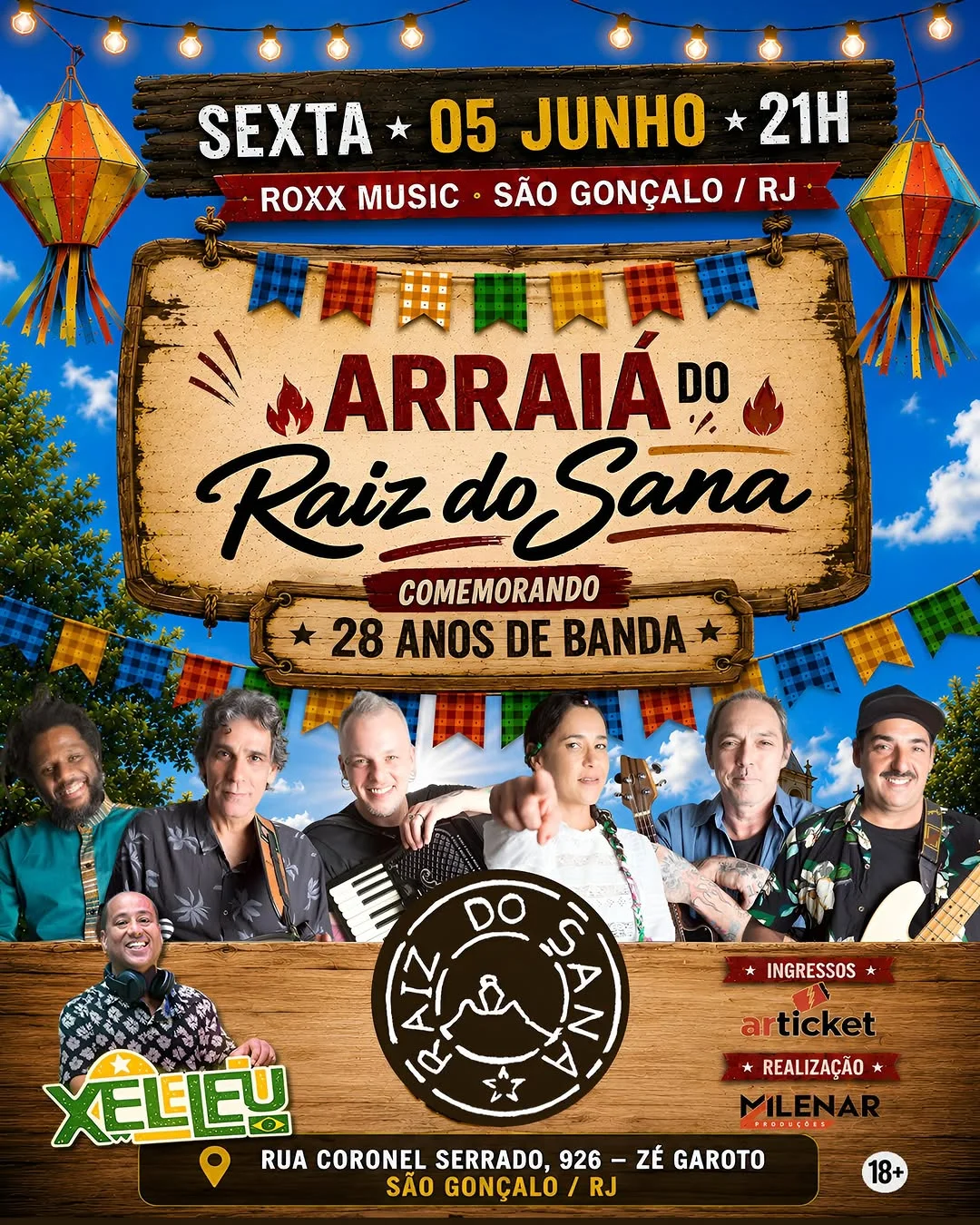 Flyer: Arraiá do Raiz do Sana
