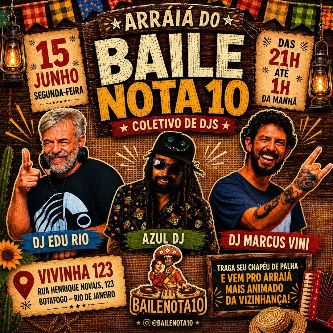 Flyer: Arraiá do Baile Nota 10