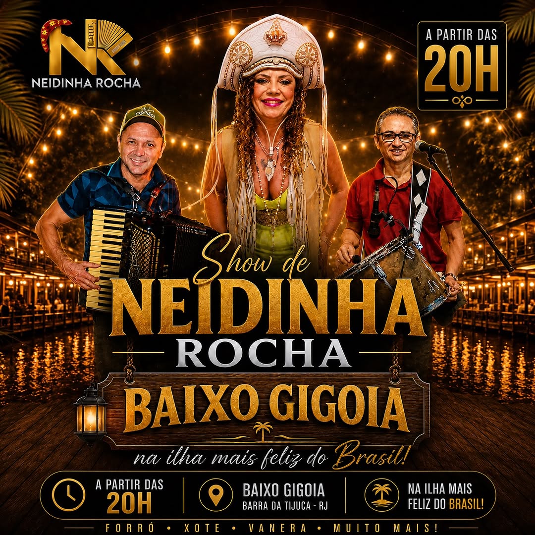 Flyer: Show de Neidinha Rocha no Baixo Gigoia