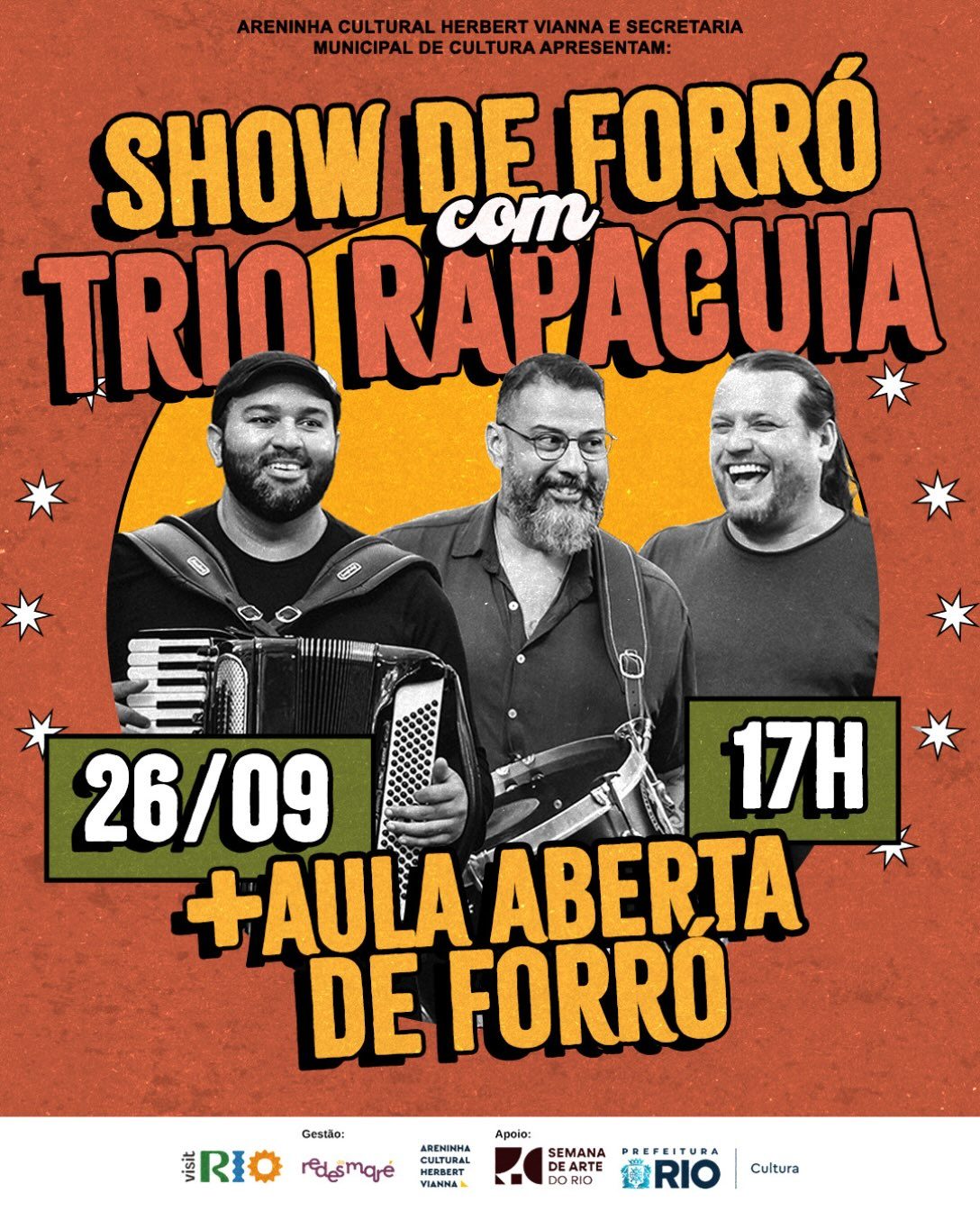 Flyer: Trio Rapacuia no Areninha