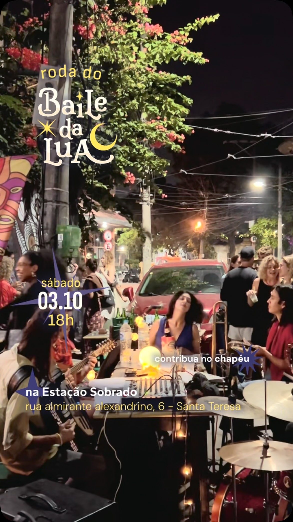 Flyer: roda do Baile da Lua