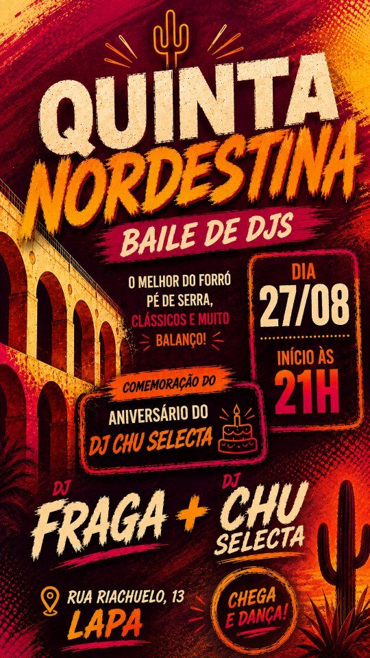 Flyer: Quinta Nordestina - Aniversário do Chu Selecta
