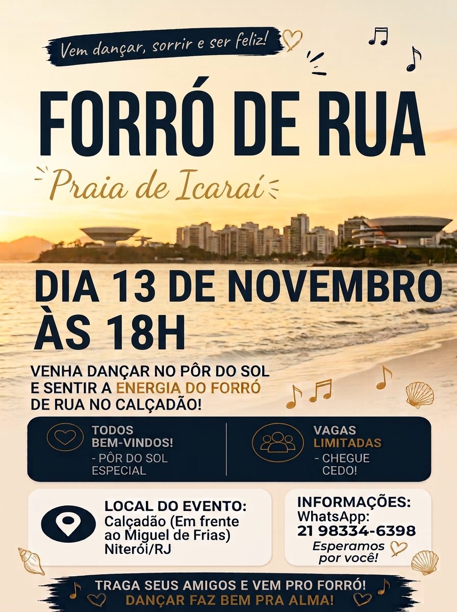 Flyer: Forró de Rua na Praia de Icarai