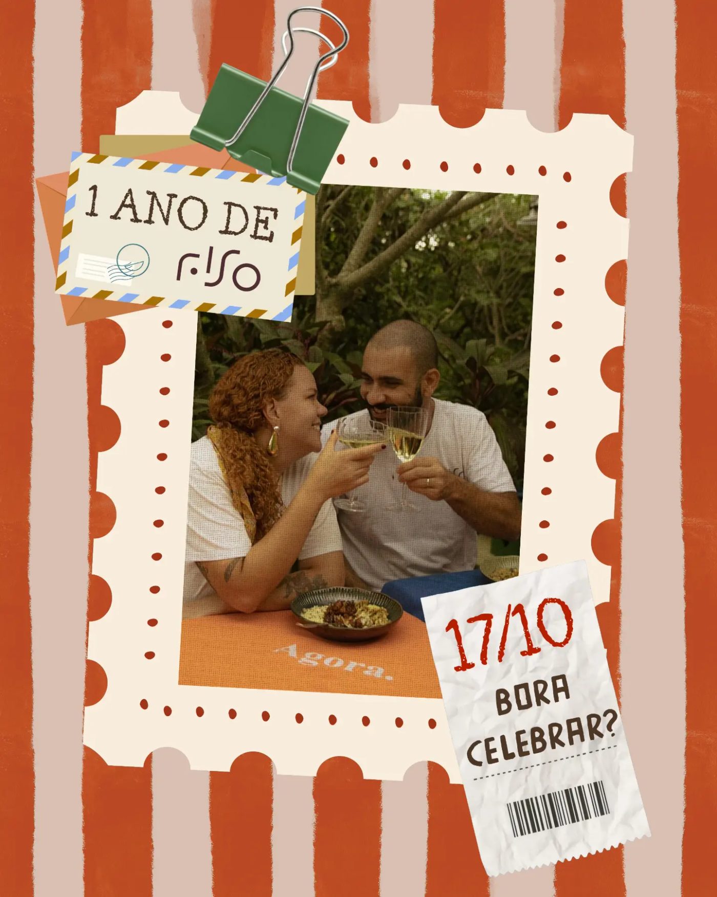Flyer: Aniversário de 1 Ano da Casa Riso