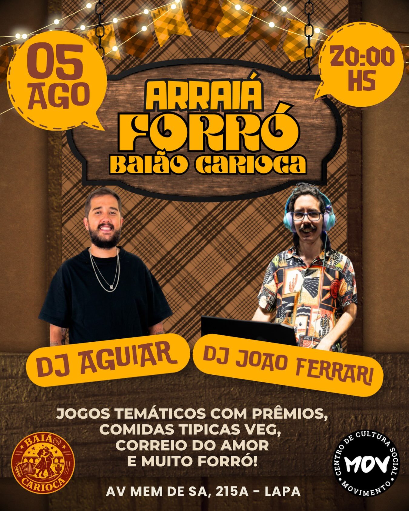 Flyer: Arraiá do Baião Carioca