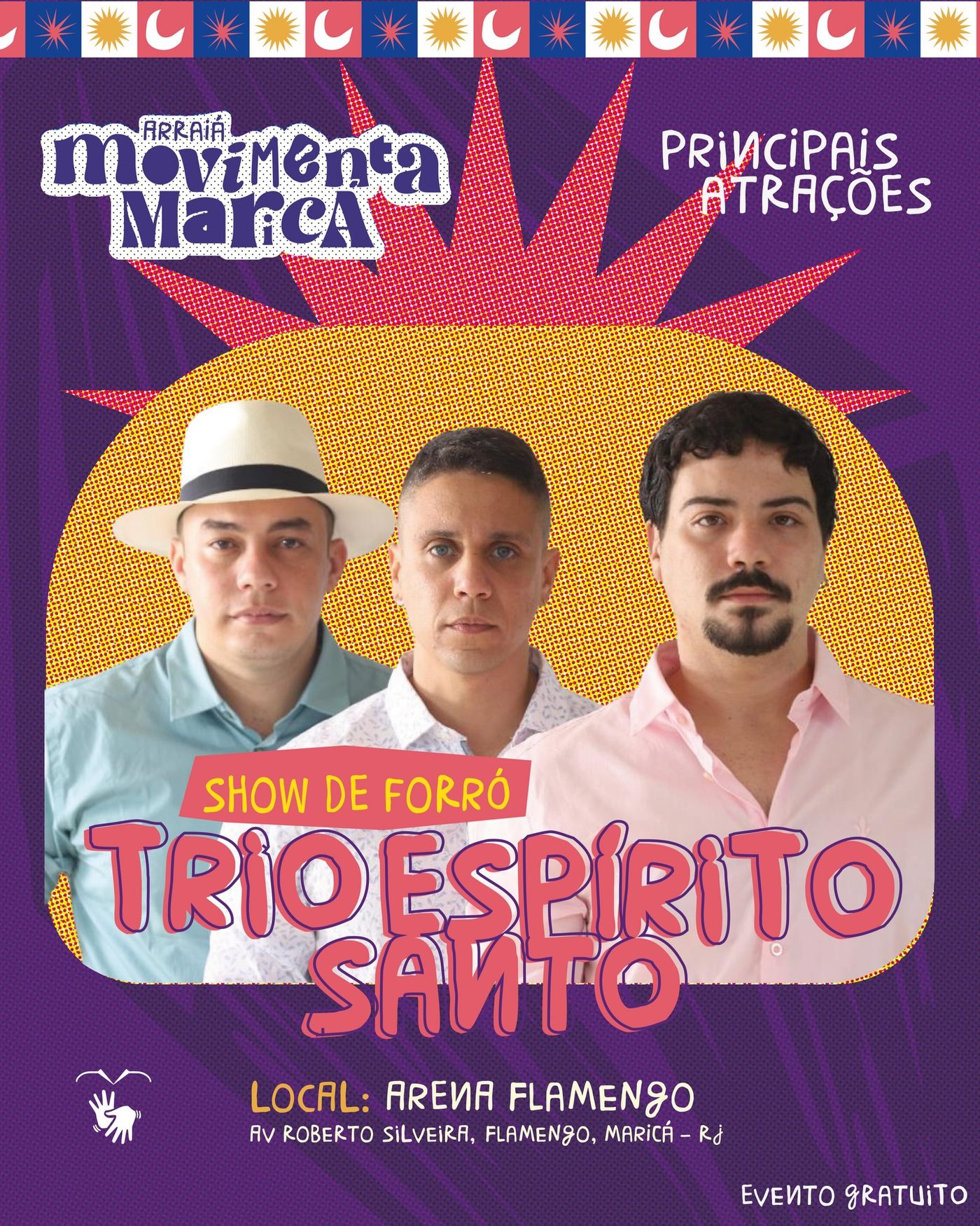 Flyer: Arraiá Movimenta Maricá