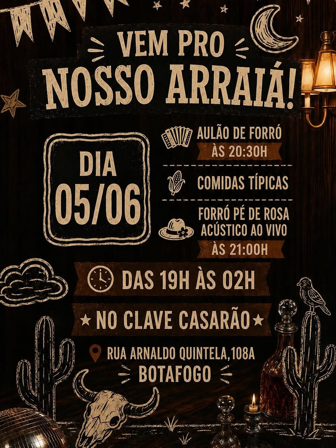 Flyer: Arraiá no Clave Casarão