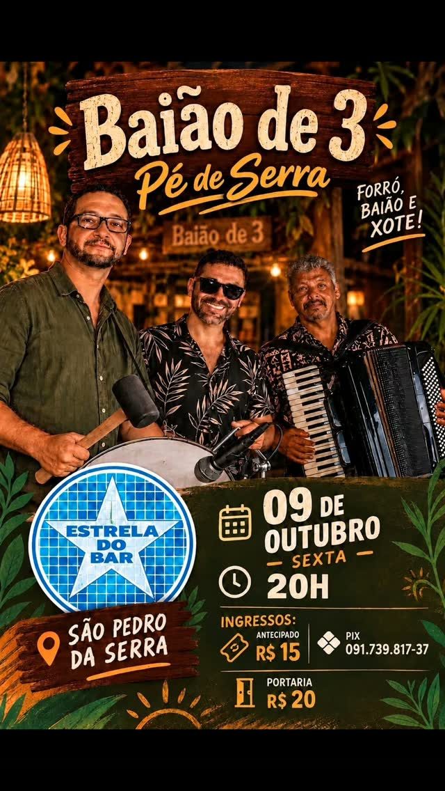 Flyer: Baião de 3 Pé de Serra