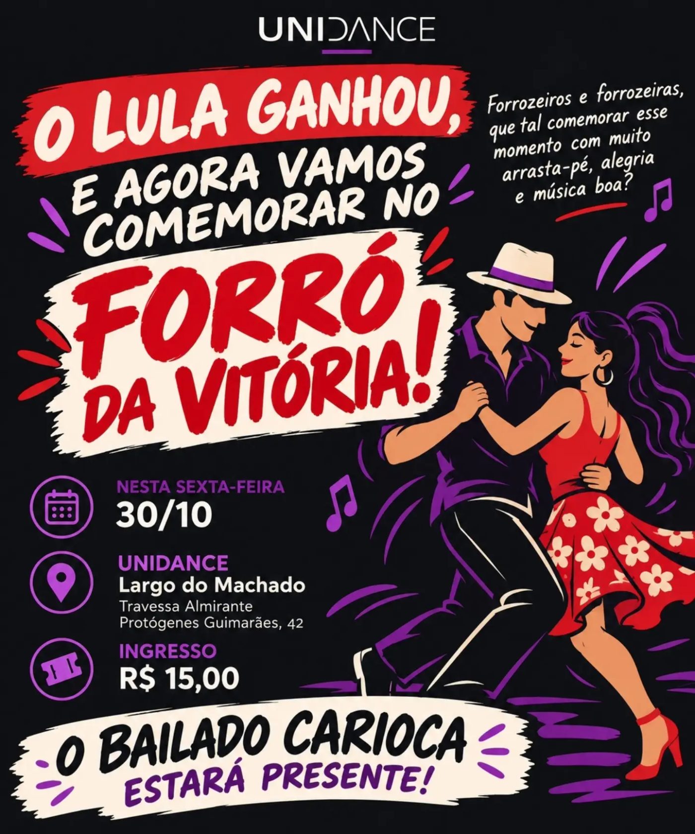 Flyer: Baile de Forró da Vitória!