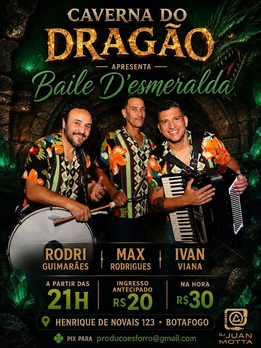 Flyer: Caverna do Dragão com Baile D’Esmeralda