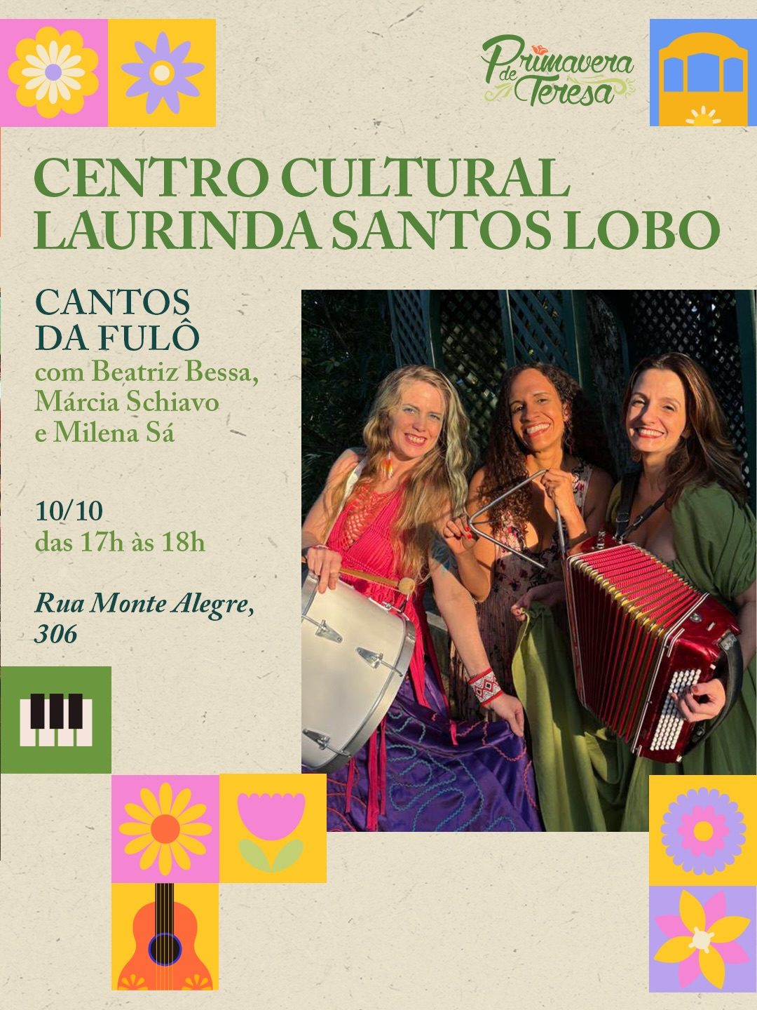 Flyer: Centro Cultural Laurinda Santos Lobo