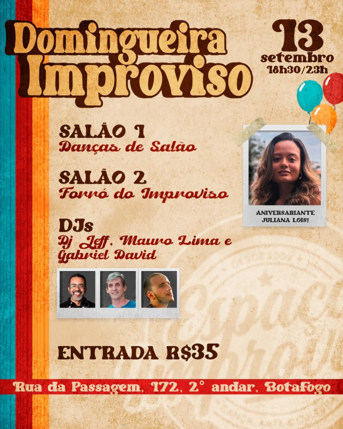 Flyer: Domingueira Improviso