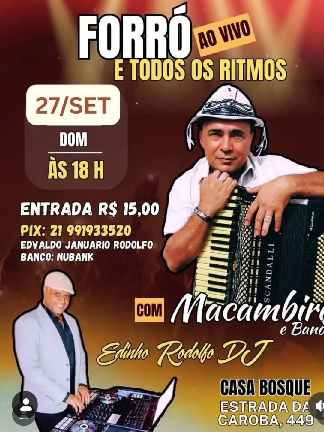 Flyer: Forró do Mestre Macambira