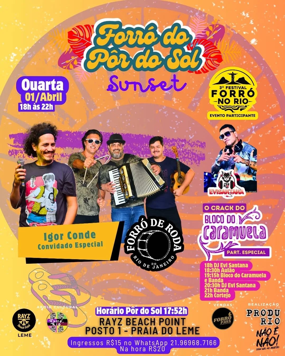 Flyer: Forró do Pôr do Sol