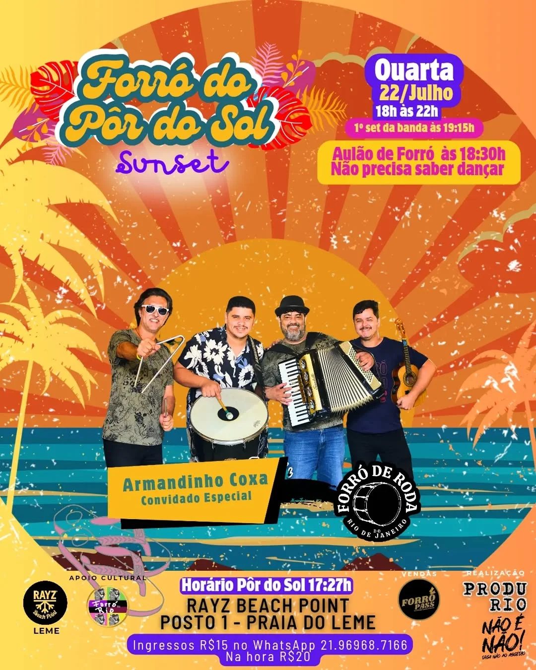 Flyer: Forró do Pôr do Sol