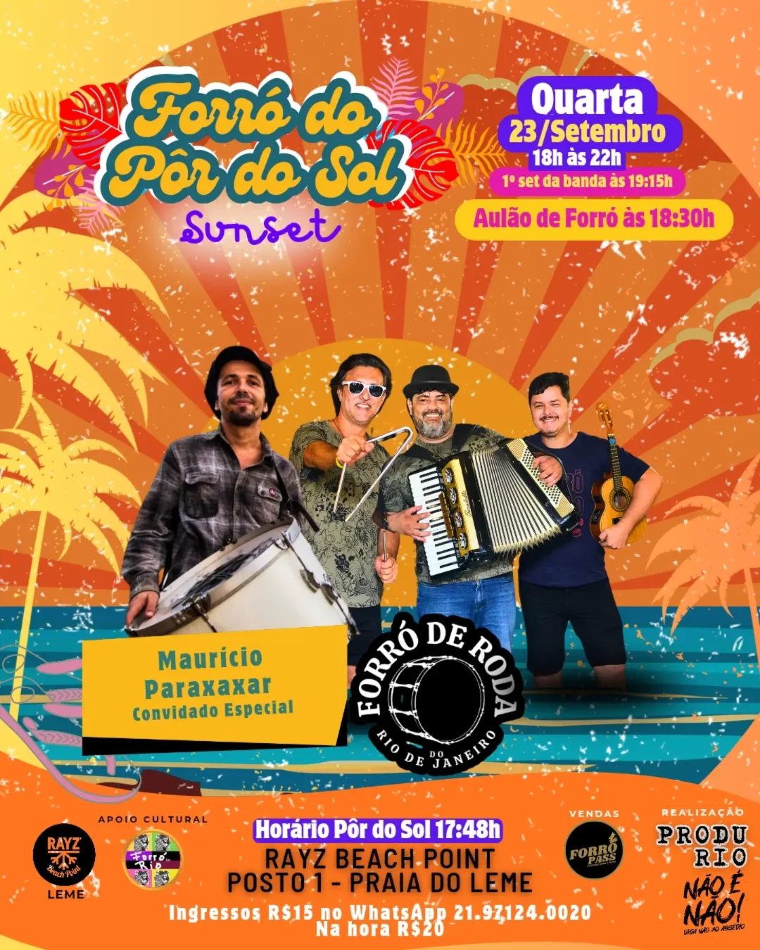 Flyer: Forró do Pôr do Sol