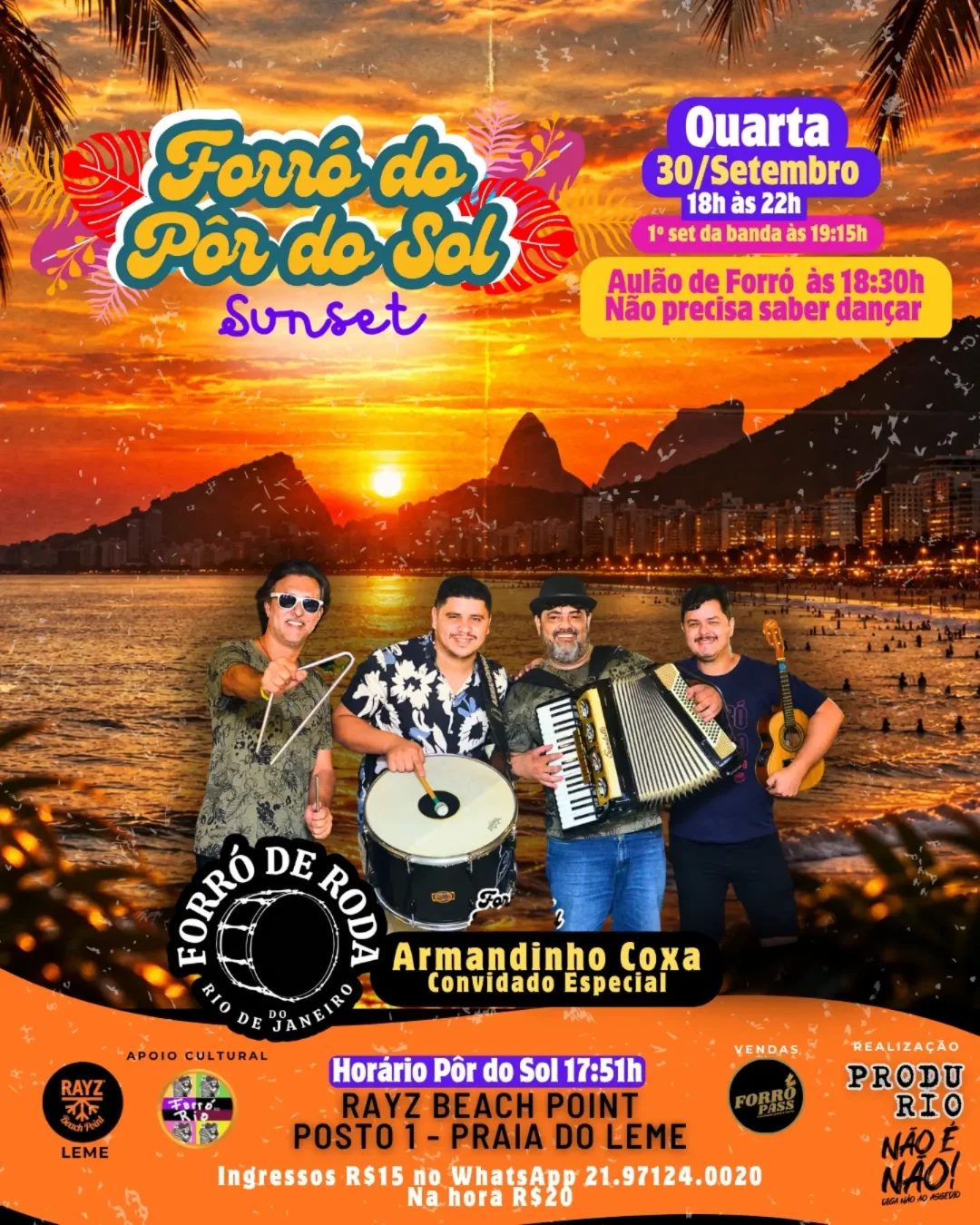 Flyer: Forró do Pôr do Sol
