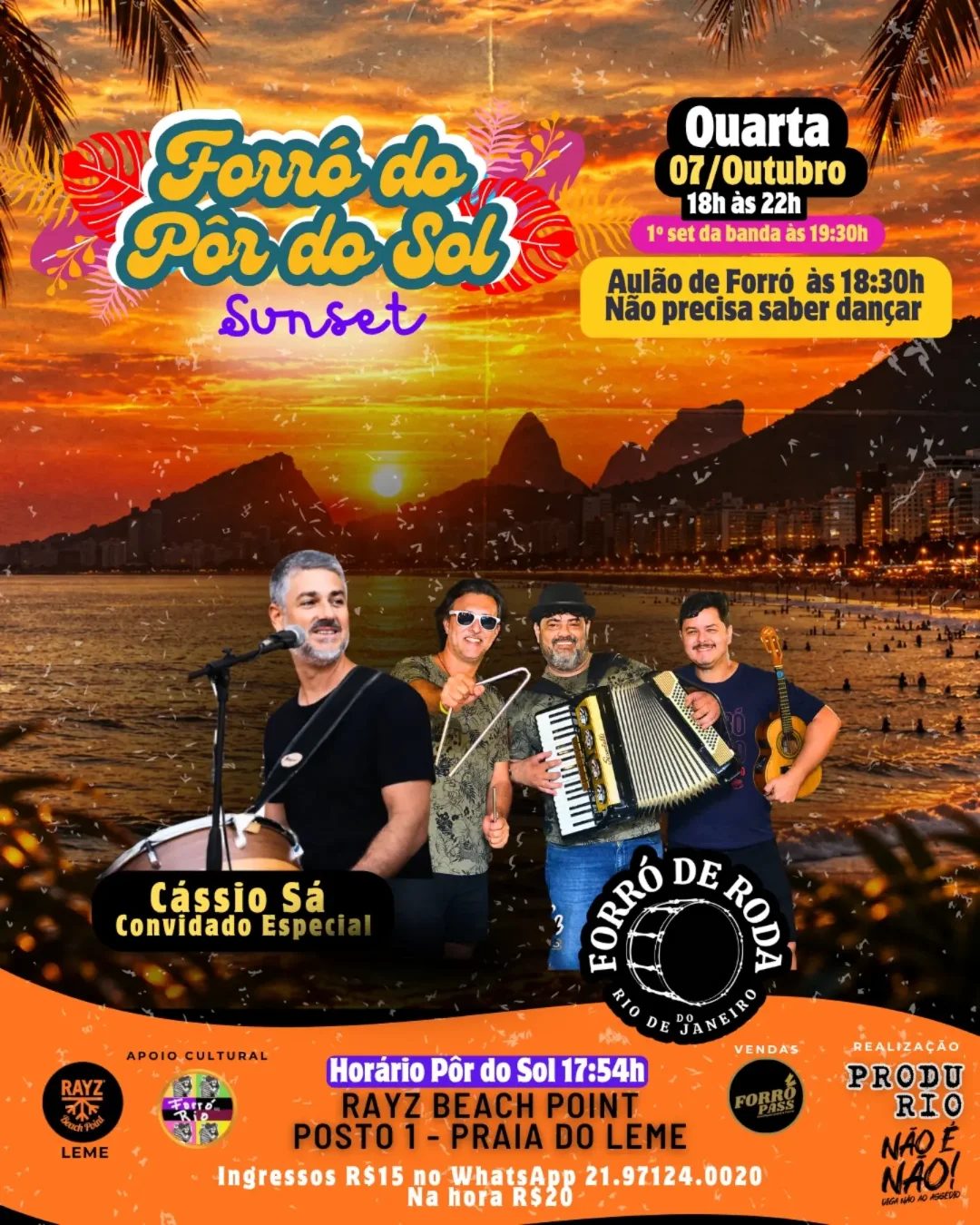 Flyer: Forró do Pôr do Sol