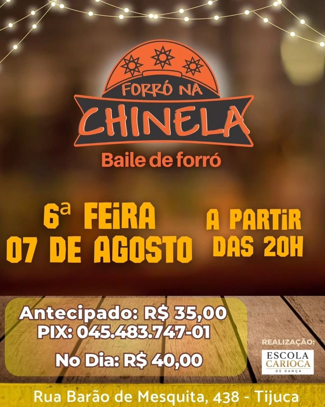 Flyer: Forró na Chinela
