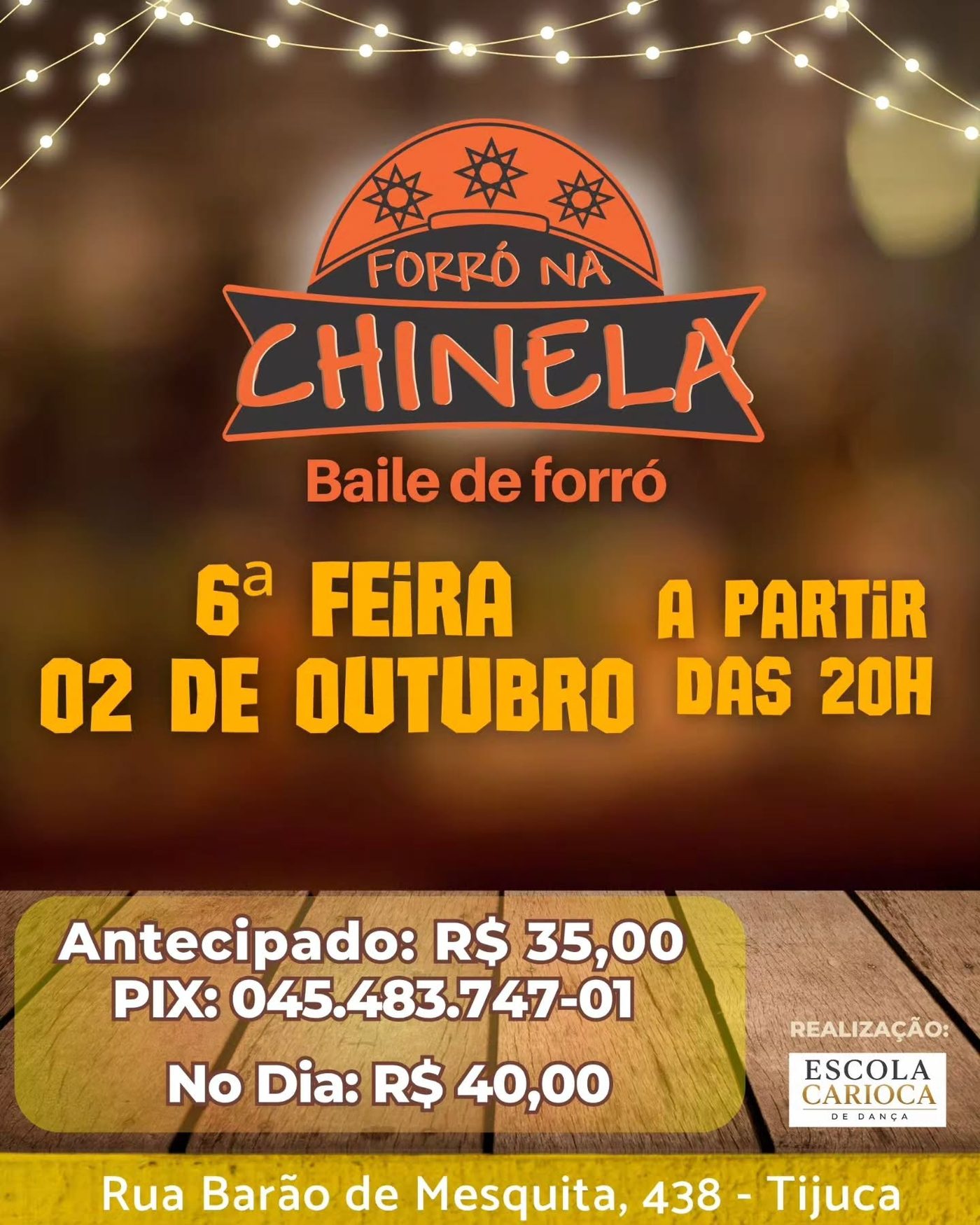 Flyer: Forró na Chinela