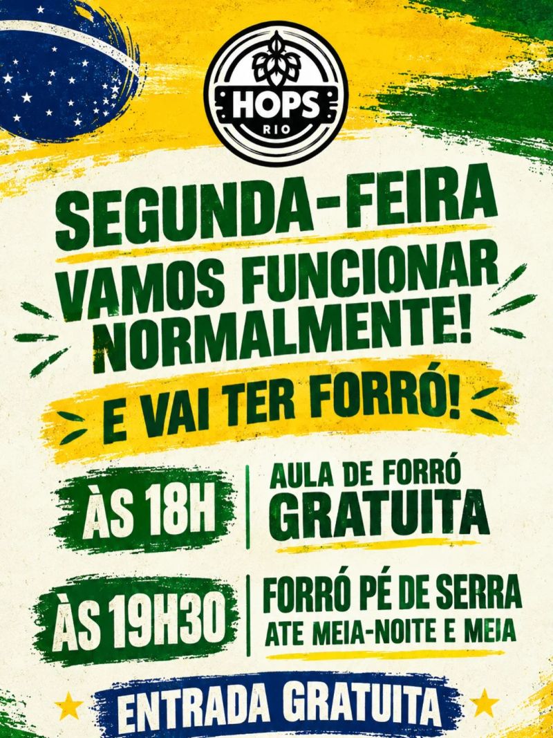 Forró no Hops Rio — baile de forró em Centro
