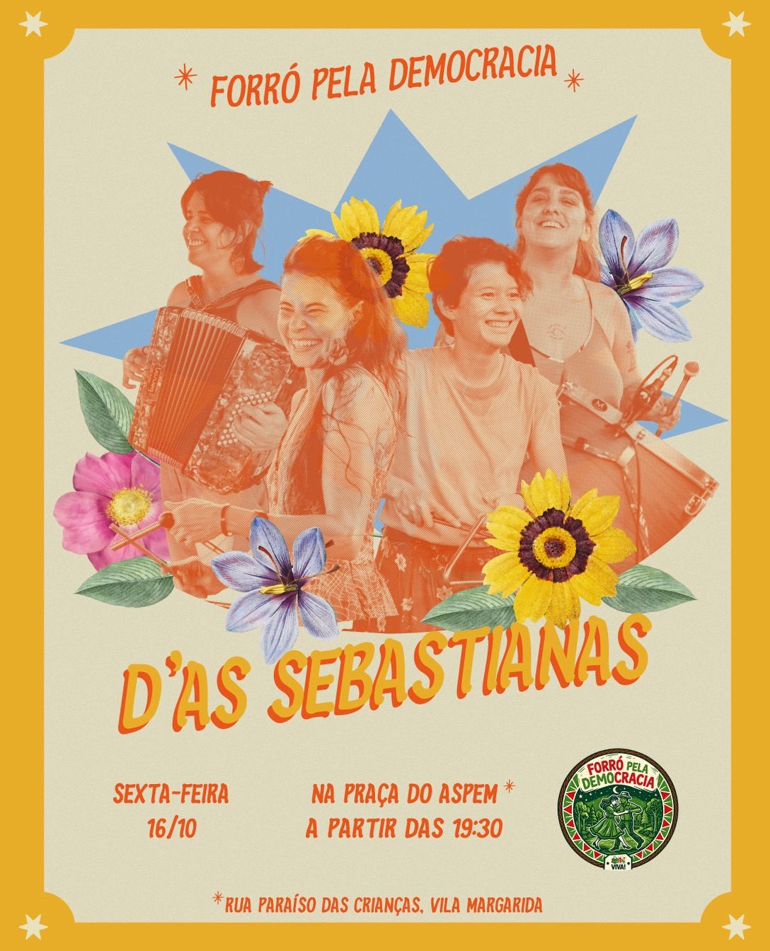 Flyer: Forró Pela Democracia