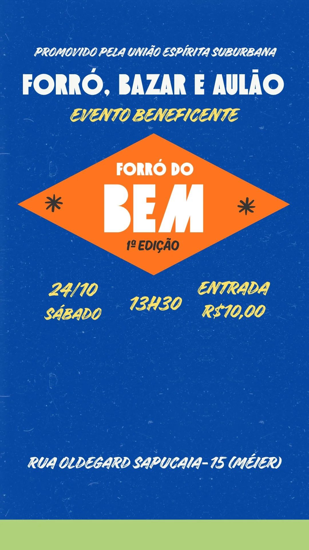 Flyer: Forró, Bazar e Aulão