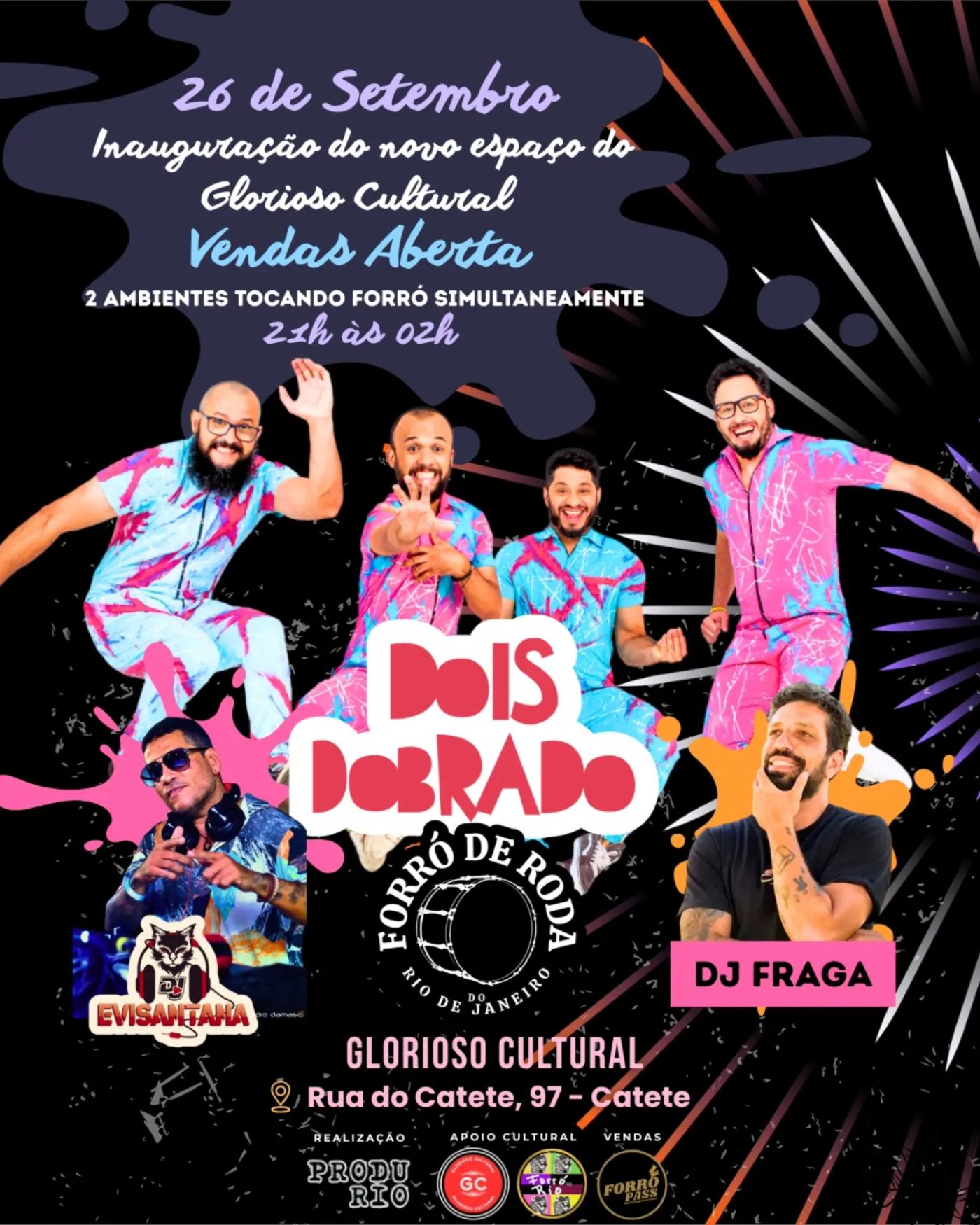 Flyer: Inauguração do Novo Espaço do Glorioso Cultural