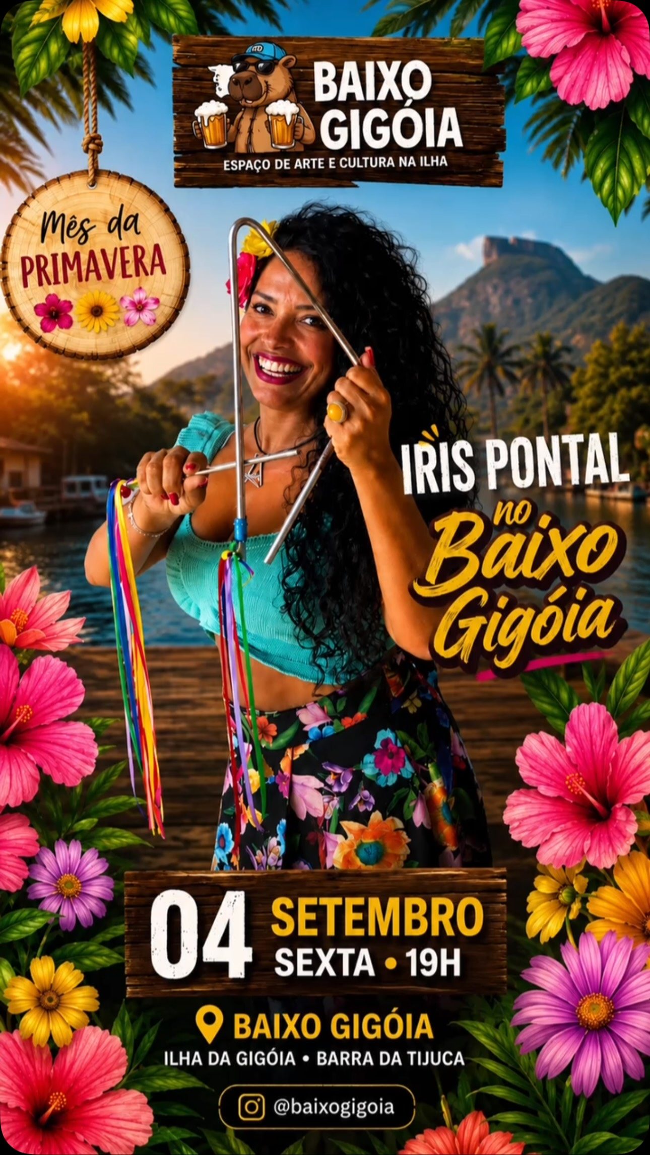 Flyer: Iris Pontal no Baixo Gigóia