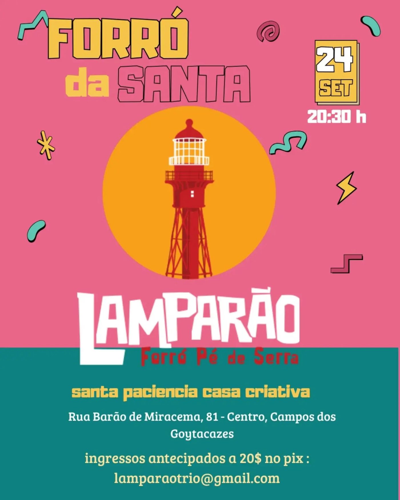 Flyer: Lamparão no Forró da Santa