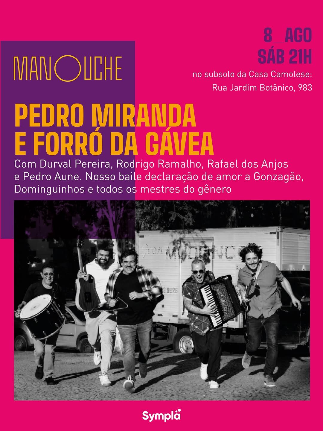 Flyer: Manouche: Pedro Miranda e Forró da Gávea