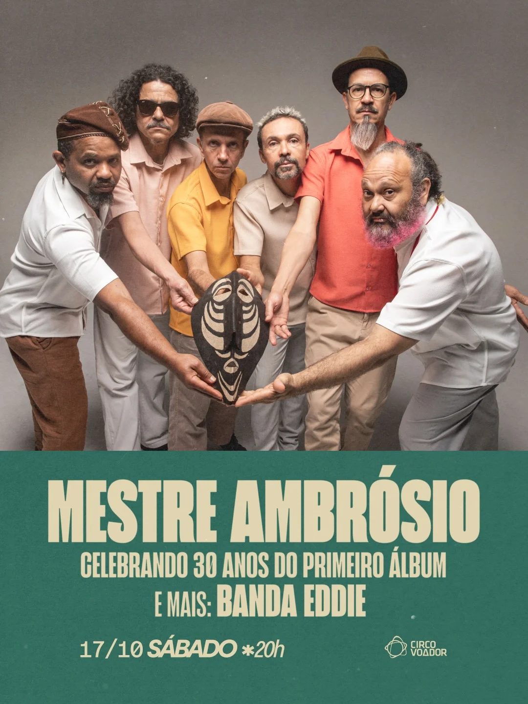 Flyer: Mestre Ambrósio 30 Anos + Banda Eddie
