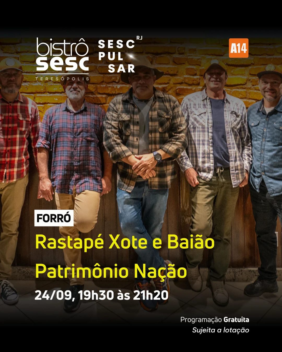 Flyer: Rastapé, Xote e Baião: Patrimônio da Nação com Seu Quixote