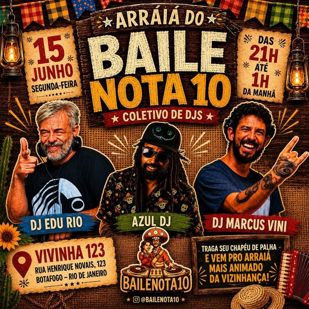 Flyer: Arraiá do Baile Nota 10