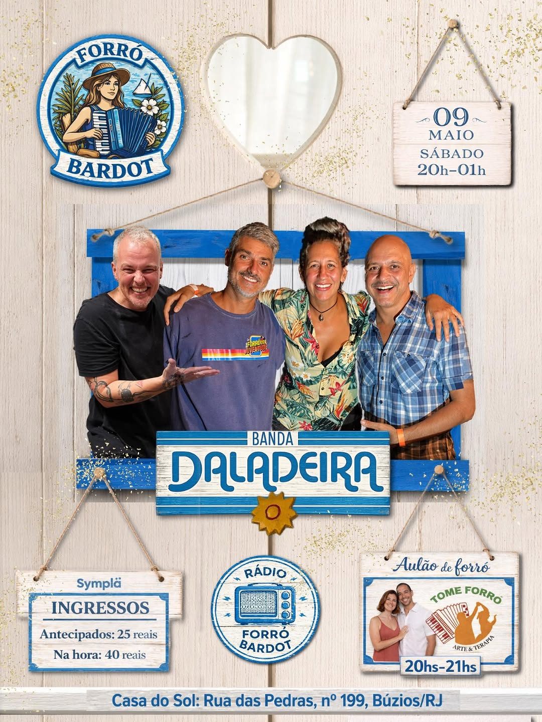 Flyer: Forró Bardot com Banda Daladeira